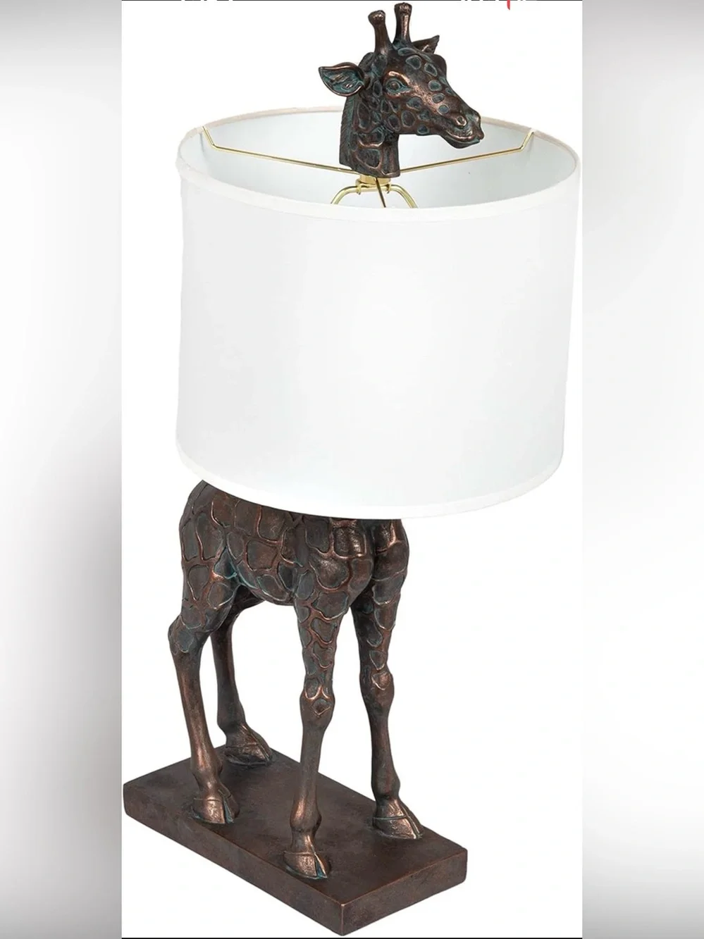 Giraffe Accent Table Lamp with White Shade